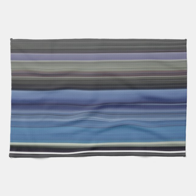 Abstract #1: Blue and gray Kitchen Towel (Horizontal)