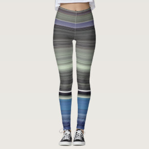 Abstract #1: Blue and grey Leggings