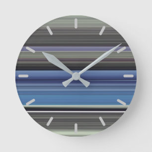 Abstract #1: Blue and grey Round Clock