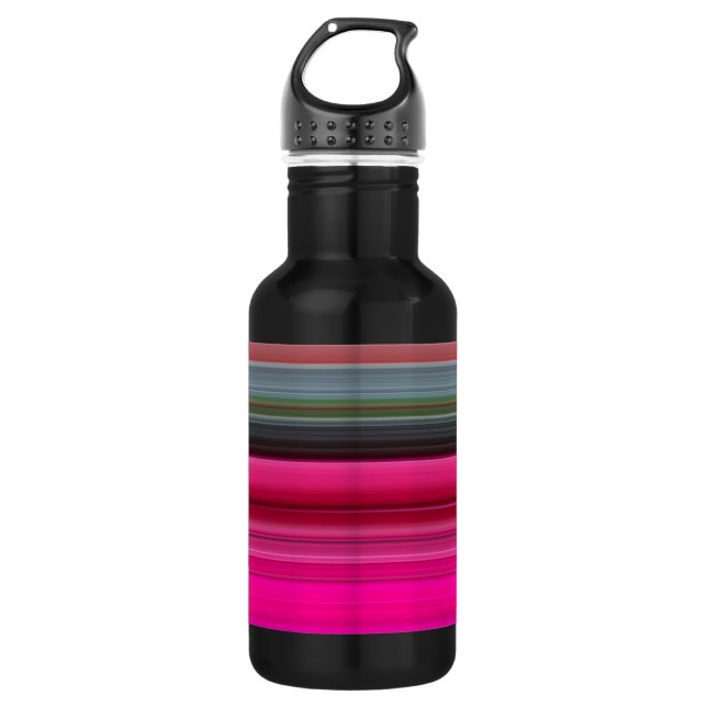 Abstract #1: Cerise and gray 532 Ml Water Bottle (Front)