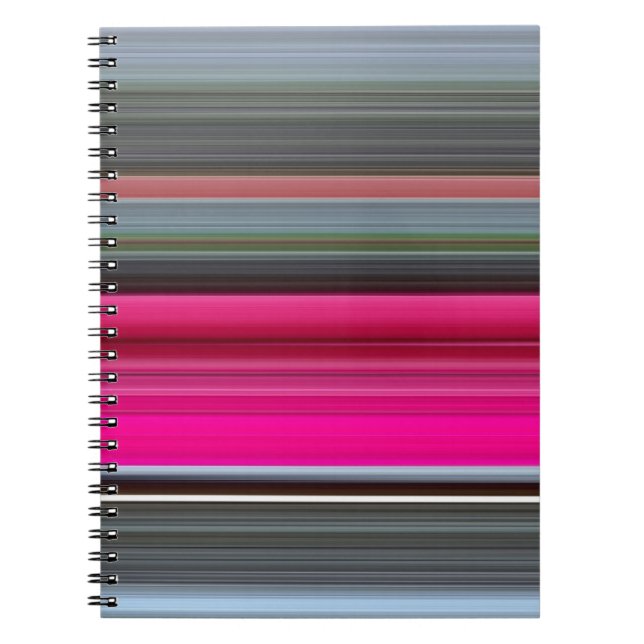 Abstract #1: Cerise and gray Notebook (Front)