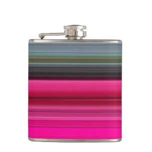 Abstract #1: Cerise and grey Hip Flask