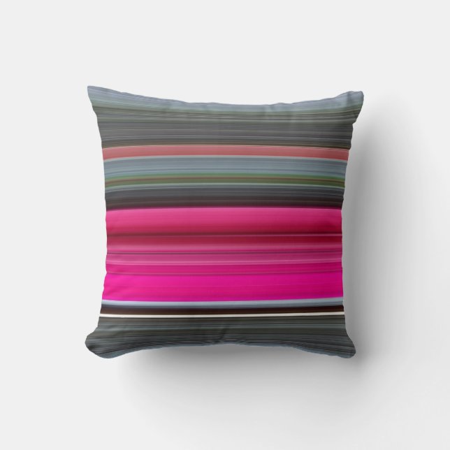 Abstract #1: Cerise and grey Throw Pillow (Front)