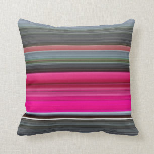 Abstract #1: Cerise and grey Throw Pillow