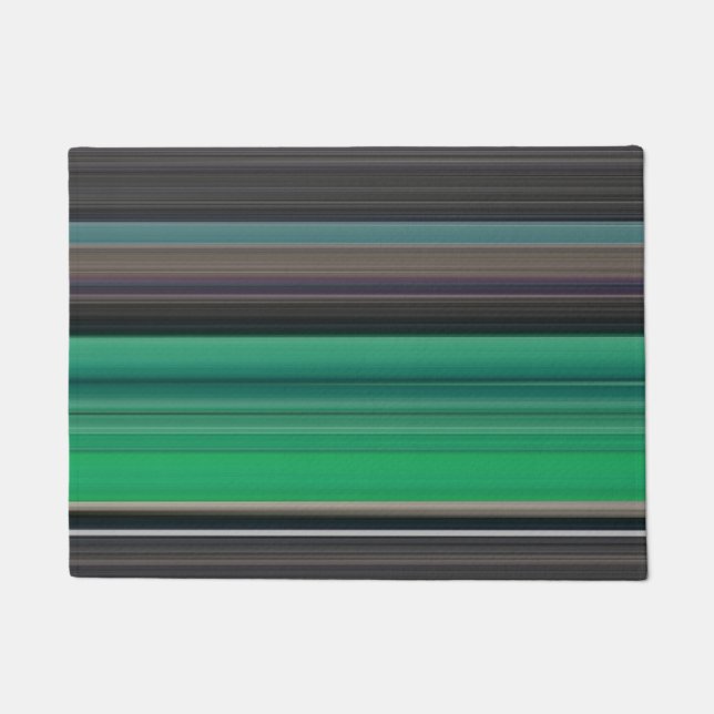 Abstract #1: Green and gray Doormat (Front)
