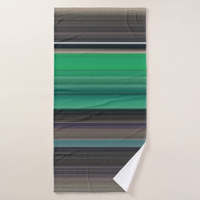 Abstract #1: Green and grey Bath Towel (Bath Towel)