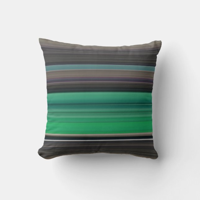 Abstract #1: Green and grey Throw Pillow (Front)