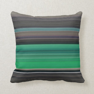 Abstract #1: Green and grey Throw Pillow