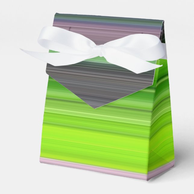 Abstract #1: Lime and gray Favor Box (Front Side)