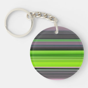Abstract #1: Lime and gray Keychain