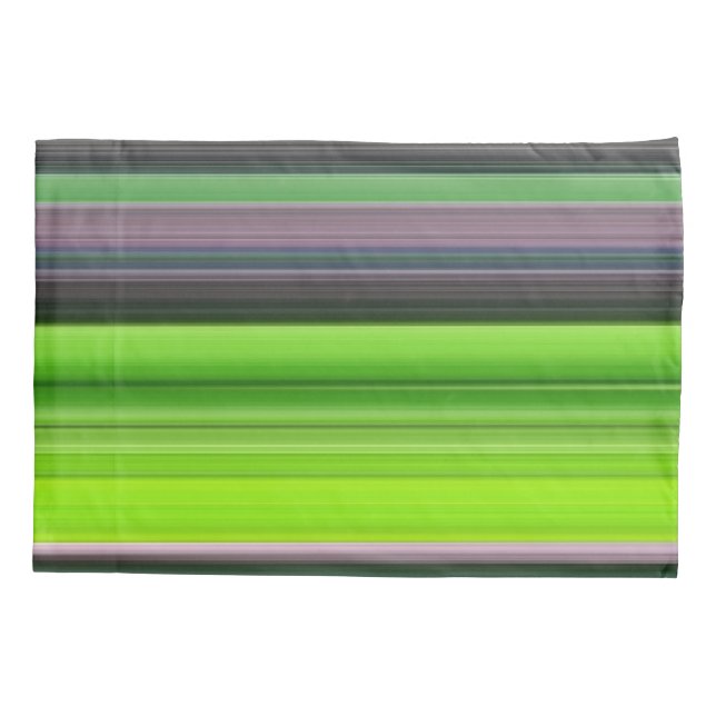 Abstract #1: Lime and gray Pillowcase (Back)