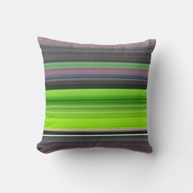 Abstract #1: Lime and grey Throw Pillow (Front)