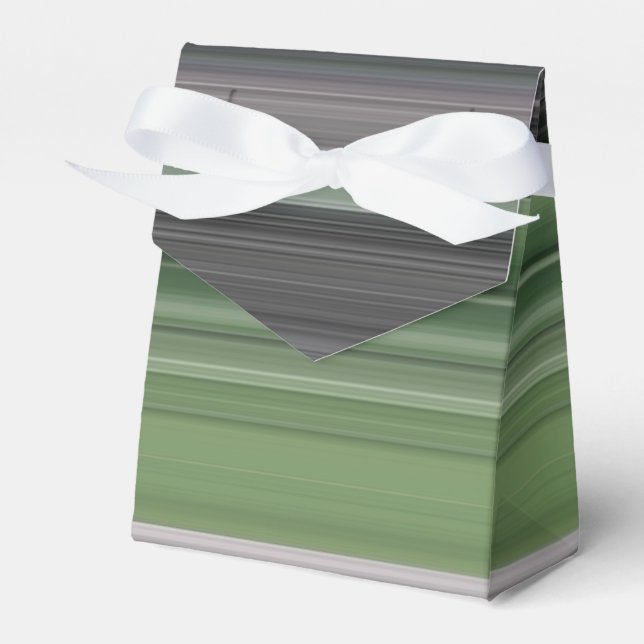 Abstract #1: Olive green and gray Favor Box (Front Side)