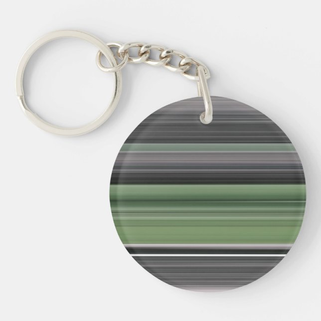 Abstract #1: Olive green and gray Keychain (Front)