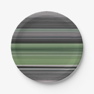 Abstract #1: Olive green and gray Paper Plate