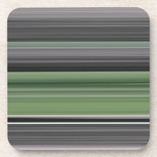 Abstract #1: Olive green and grey Coaster