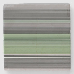 Abstract #1: Olive green and grey Stone Coaster