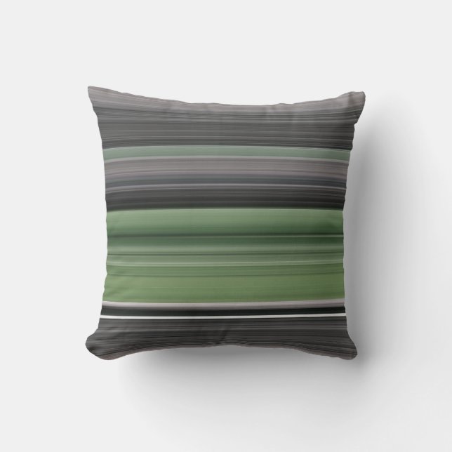 Abstract #1: Olive green and grey Throw Pillow (Front)