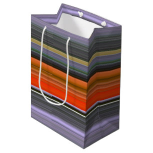 Abstract #1: Orange and gray Medium Gift Bag