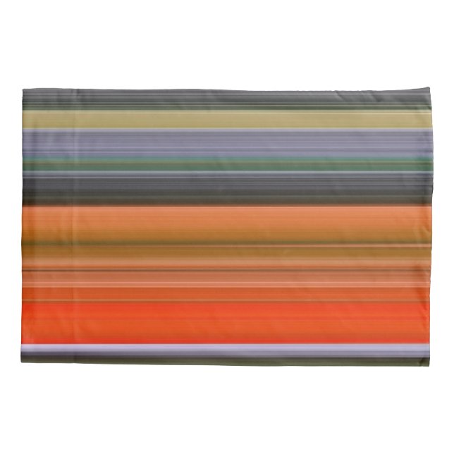 Abstract #1: Orange and gray Pillowcase (Back)