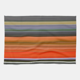 Abstract #1: Orange and grey Kitchen Towel