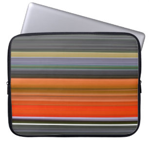 Abstract #1: Orange and grey Laptop Sleeve