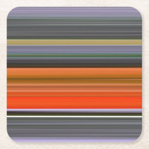 Abstract #1: Orange and grey Square Paper Coaster