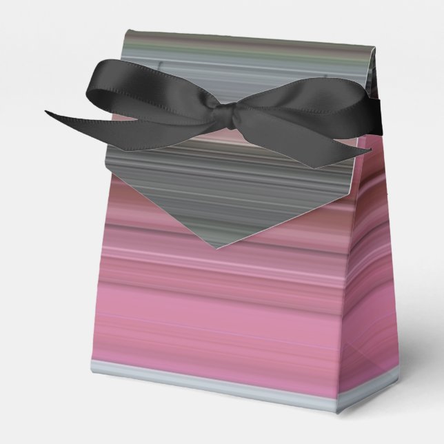 Abstract #1: Pink and gray Favor Box (Front Side)