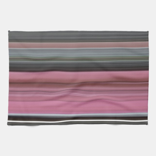 Abstract #1: Pink and gray Kitchen Towel (Horizontal)