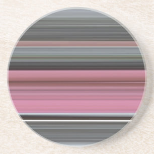 Abstract #1: Pink and grey Coaster
