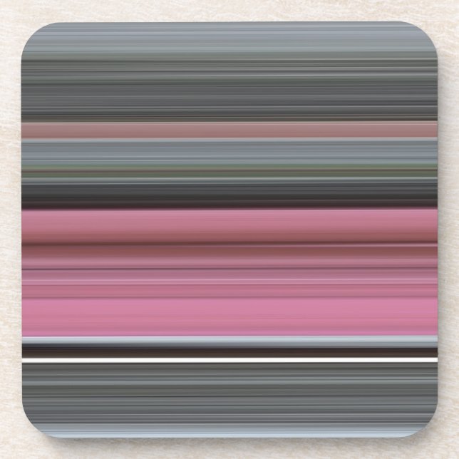Abstract #1: Pink and grey Coaster (Front)