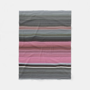 Abstract #1: Pink and grey Fleece Blanket