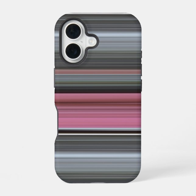 Abstract #1: Pink and grey iPhone 16 Case (Back)