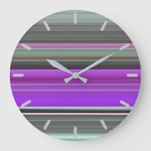 Abstract #1: Purple and gray Large Clock