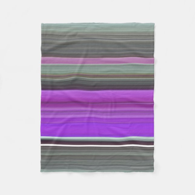 Abstract #1: Purple and grey Fleece Blanket (Front)
