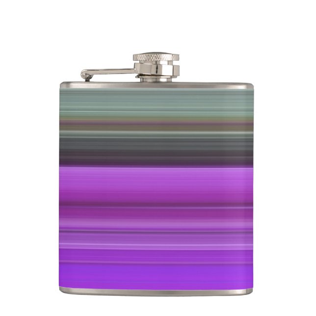 Abstract #1: Purple and grey Hip Flask (Front)