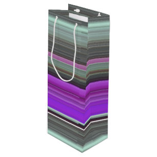 Abstract #1: Purple and grey Wine Gift Bag