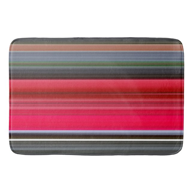 Abstract #1: Red and Gray Bath Mat (Front)