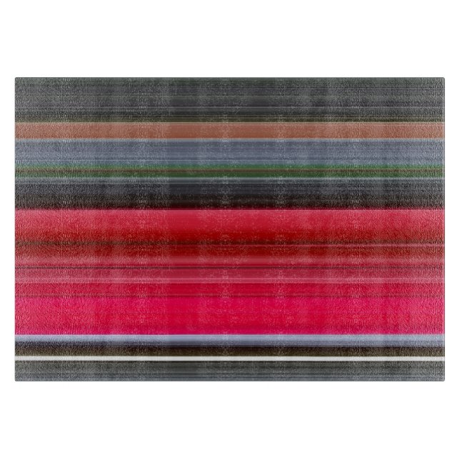 Abstract #1: Red and Gray Cutting Board (Front)