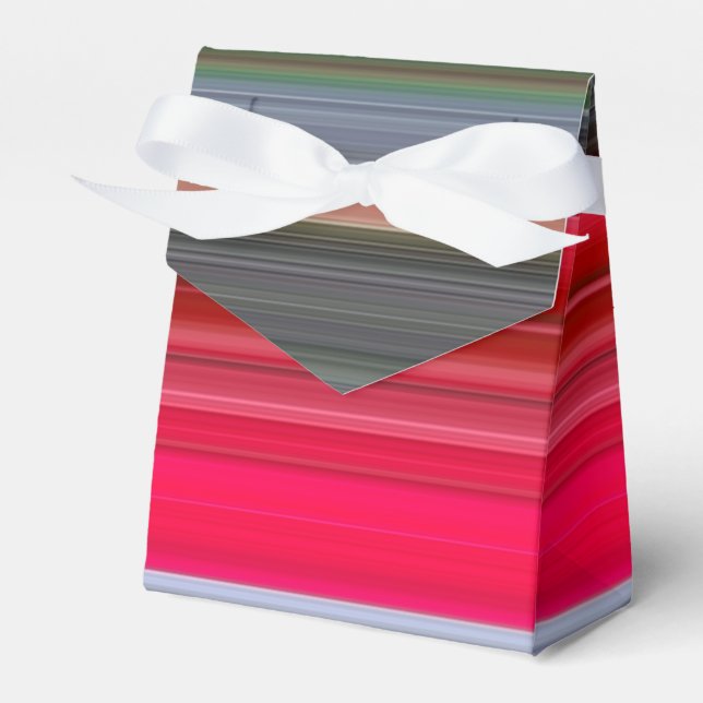 Abstract #1: Red and Gray Favor Box (Front Side)
