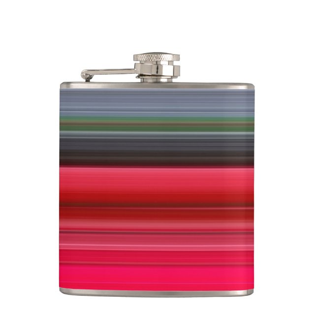 Abstract #1: Red and Gray Hip Flask (Front)