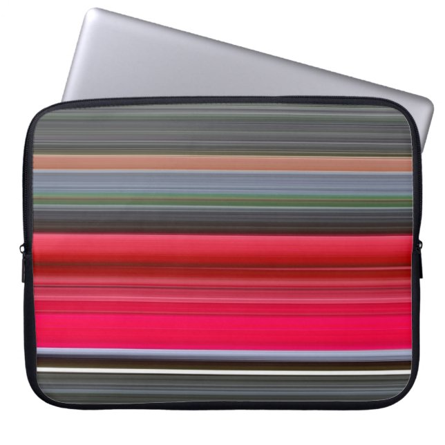 Abstract #1: Red and Gray Laptop Sleeve (Front)