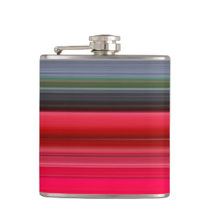 Abstract #1: Red and Grey Hip Flask