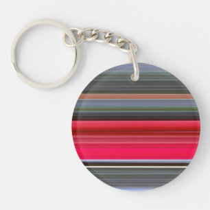 Abstract #1: Red and Grey Keychain