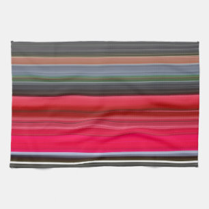 Abstract #1: Red and Grey Kitchen Towel