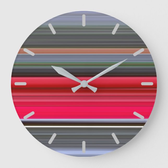 Abstract #1: Red and Grey Large Clock (Front)