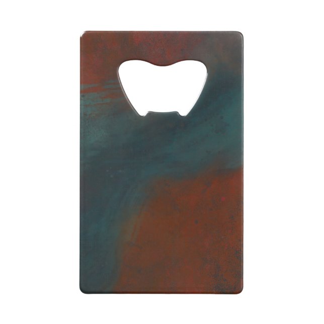 Abstract 1: reds and blues credit card bottle opener (Front)