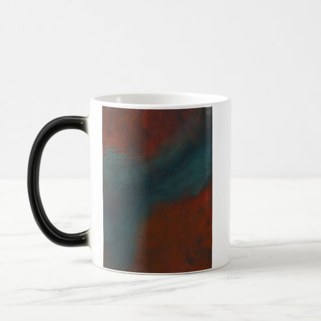 Abstract 1: reds and blues magic mug (Left)