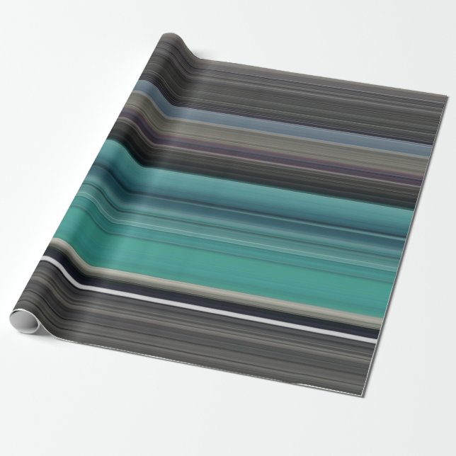 Abstract #1: Teal and gray Wrapping Paper (Unrolled)
