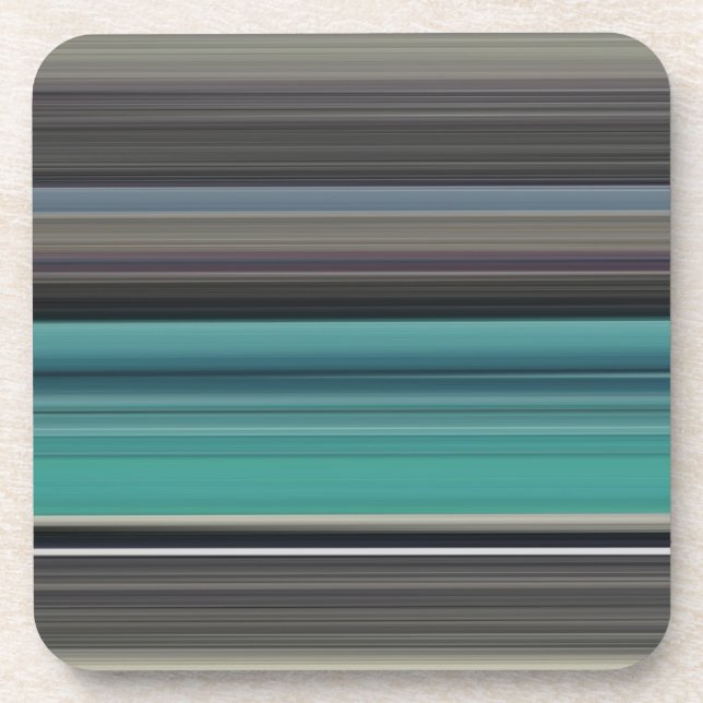 Abstract #1: Teal and grey Coaster (Front)